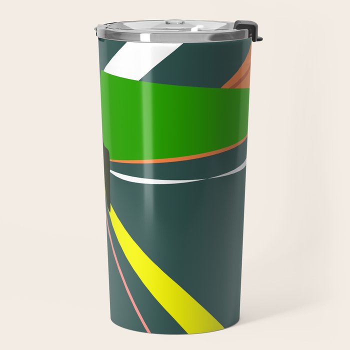 Abstract Floral 03D Travel Mug Gallery Image 2