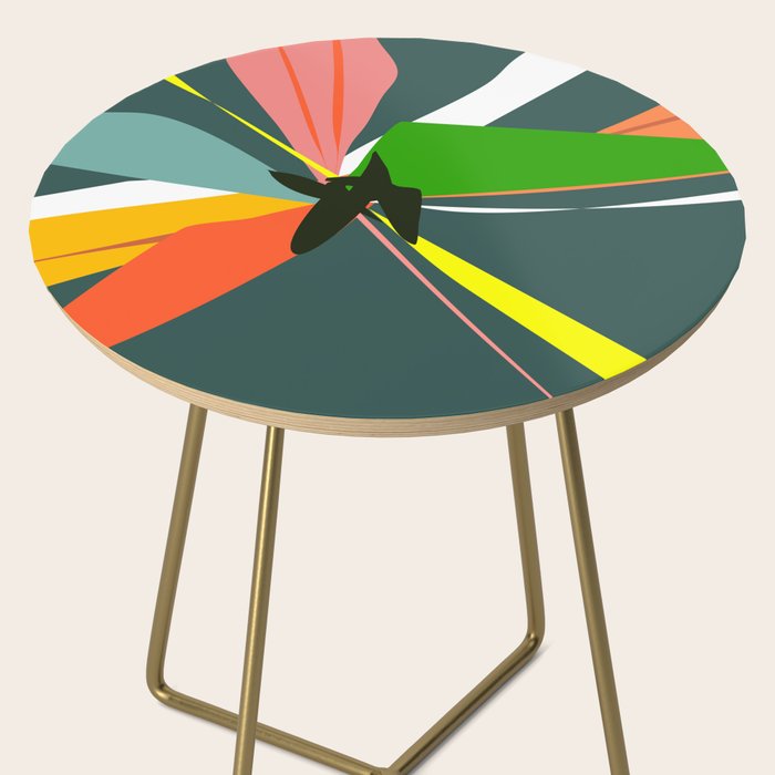 Abstract Floral 03D Side Table Gallery Image 2