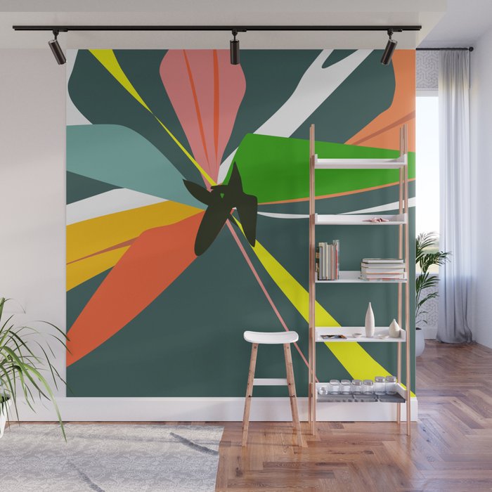 Abstract Floral 03D Wall Mural Gallery Image 1