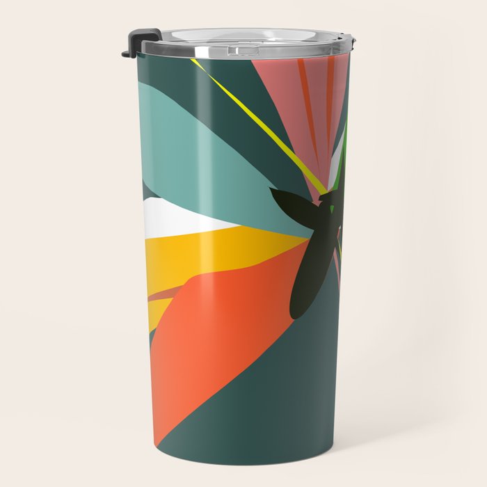 Abstract Floral 03D Travel Mug Gallery Image 3
