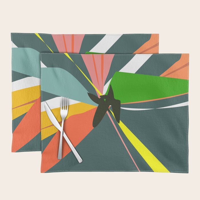 Abstract Floral 03D Placemat Gallery Image 1