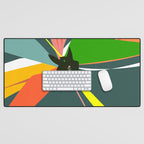 Abstract Floral 03D Desk Mat Gallery Image 1
