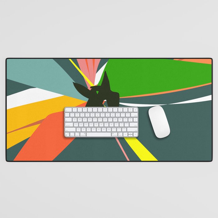Abstract Floral 03D Desk Mat Gallery Image 1