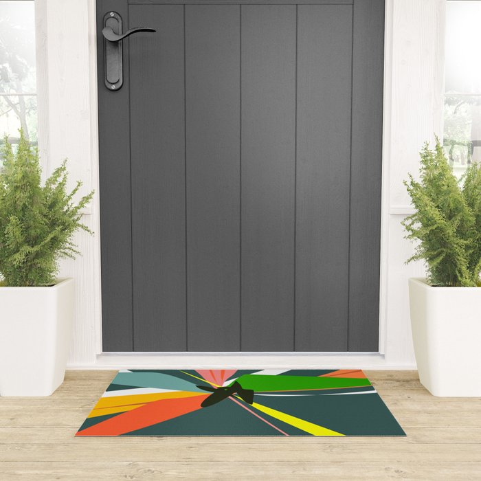 Abstract Floral 03D Welcome Mat Gallery Image 3