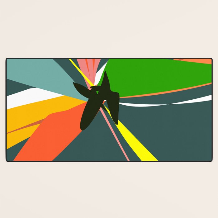 Abstract Floral 03D Desk Mat Gallery Image 3