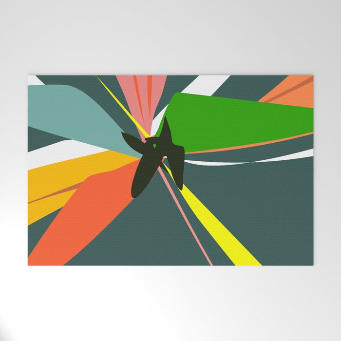 Abstract Floral 03D Welcome Mat Gallery Image 1