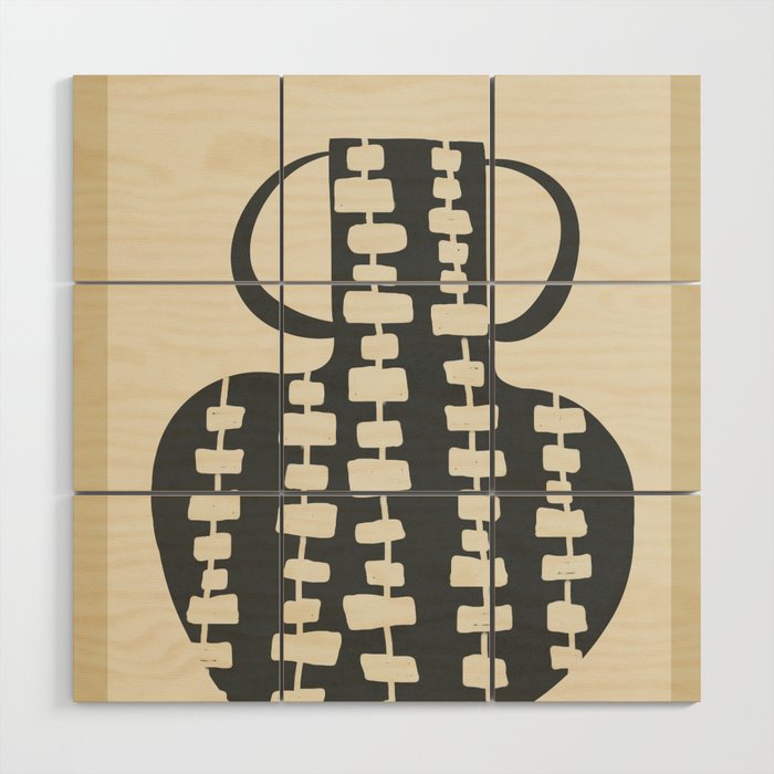 Tribal Pot 6 Wood Wall Art Gallery Image 1