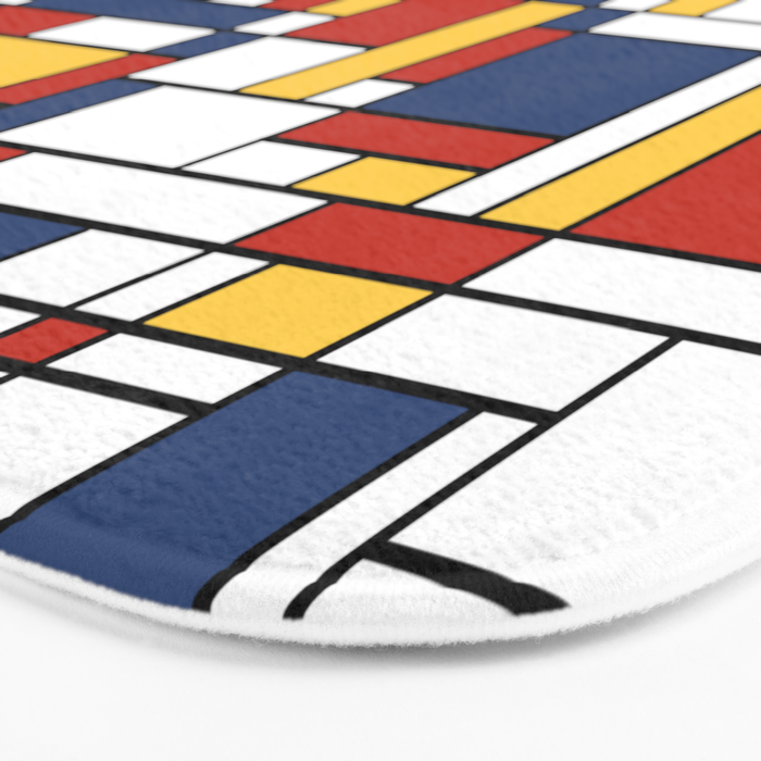 Mondrian De Stijl Pattern Bath Mat Gallery Image 3