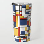 Mondrian De Stijl Pattern Travel Mug Gallery Image 3
