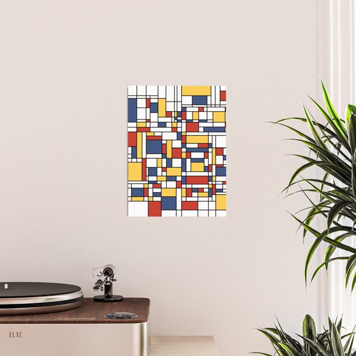Mondrian De Stijl Pattern Poster Gallery Image 2