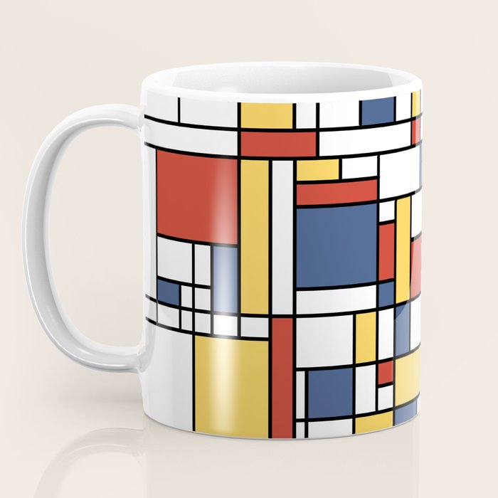 Mondrian De Stijl Pattern Coffee Mug Gallery Image 3