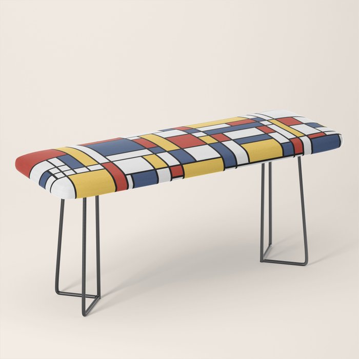Mondrian De Stijl Pattern Bench Gallery Image 1