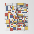 Mondrian De Stijl Pattern Throw Blanket Gallery Image 2