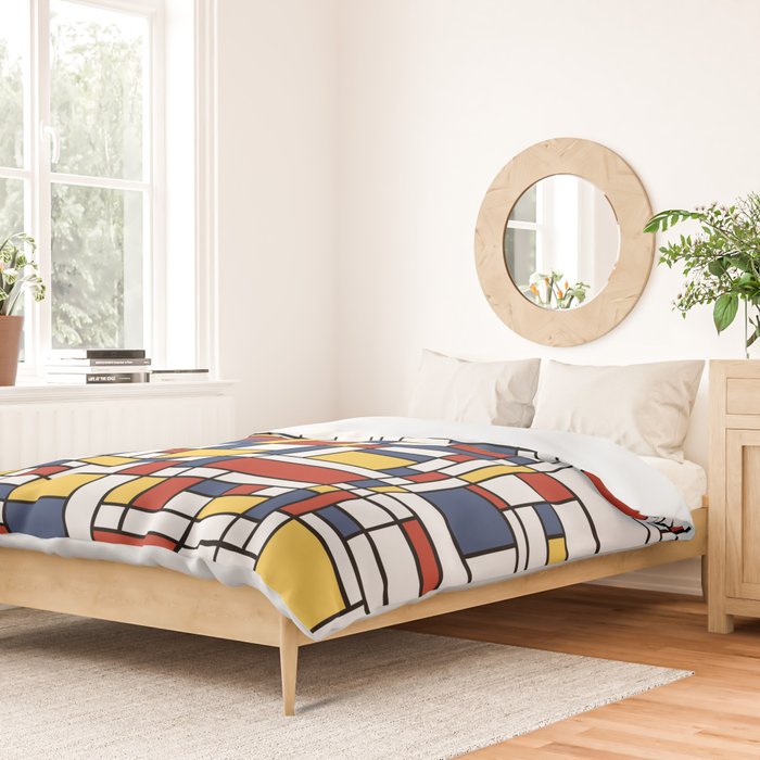 Mondrian De Stijl Pattern Duvet Cover Gallery Image 2