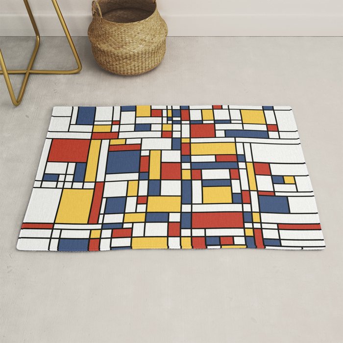 Mondrian De Stijl Pattern Rug Gallery Image 1