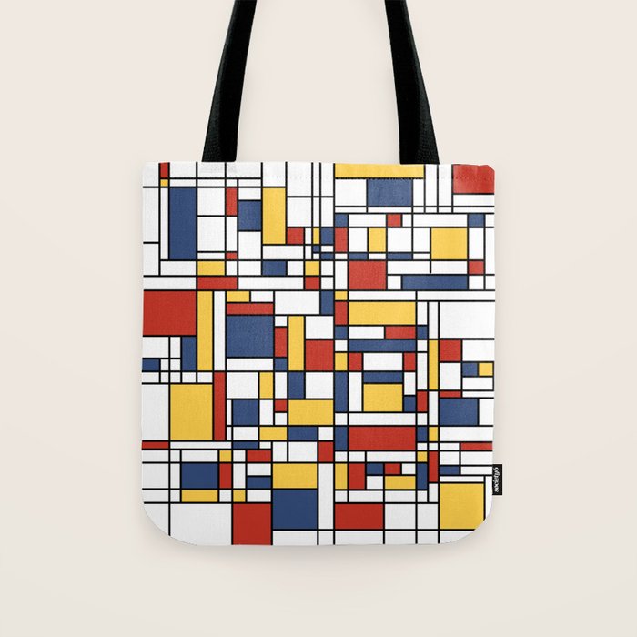 Mondrian De Stijl Pattern Tote Bag Gallery Image 1