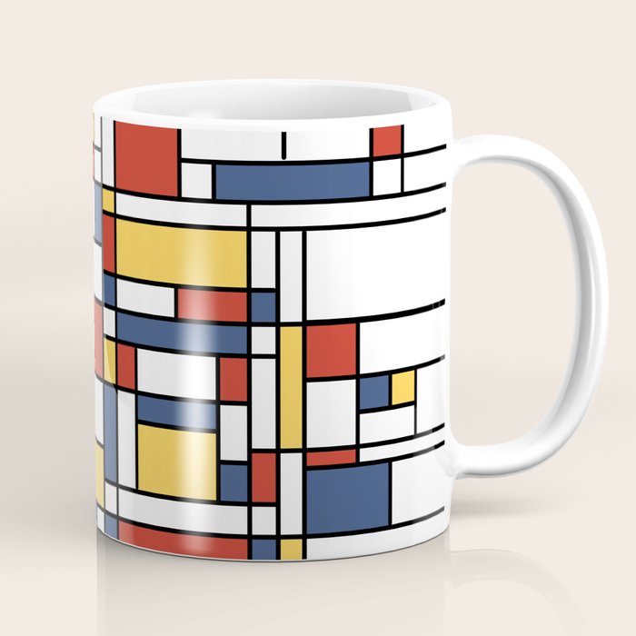 Mondrian De Stijl Pattern Coffee Mug Gallery Image 1