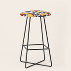 Mondrian De Stijl Pattern Stool Gallery Image 1