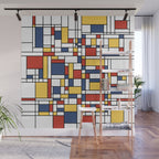 Mondrian De Stijl Pattern Wall Mural Gallery Image 1