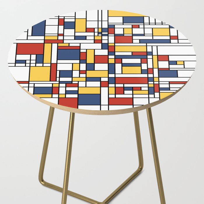 Mondrian De Stijl Pattern Side Table Gallery Image 2