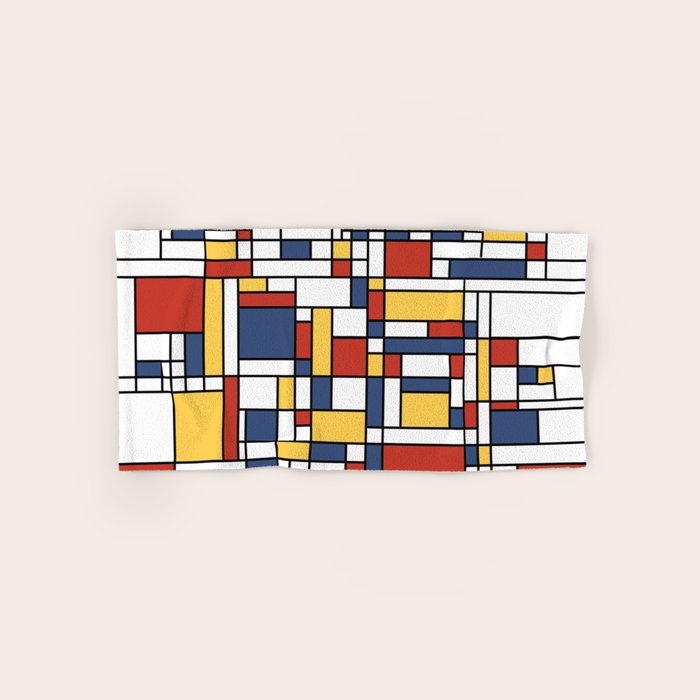 Mondrian De Stijl Pattern Bath Towel Gallery Image 1