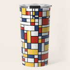 Mondrian De Stijl Pattern Travel Mug Gallery Image 1
