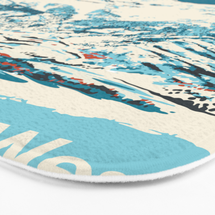 Vintage Ski Telluride Poster Bath Mat Gallery Image 3