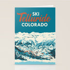 Vintage Ski Telluride Poster Stationery Card Gallery Image 2