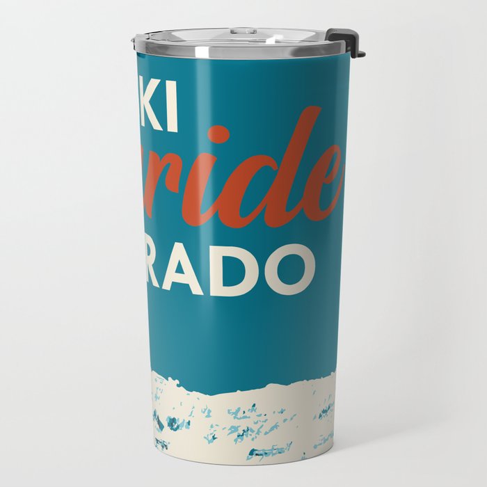 Vintage Ski Telluride Poster Travel Mug Gallery Image 2