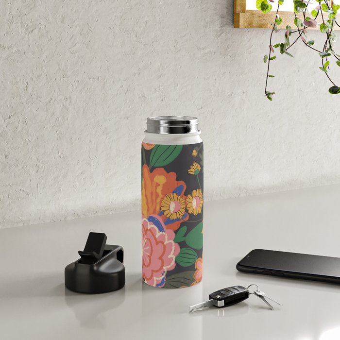 Midnight blossom Water Bottle Gallery Image 4