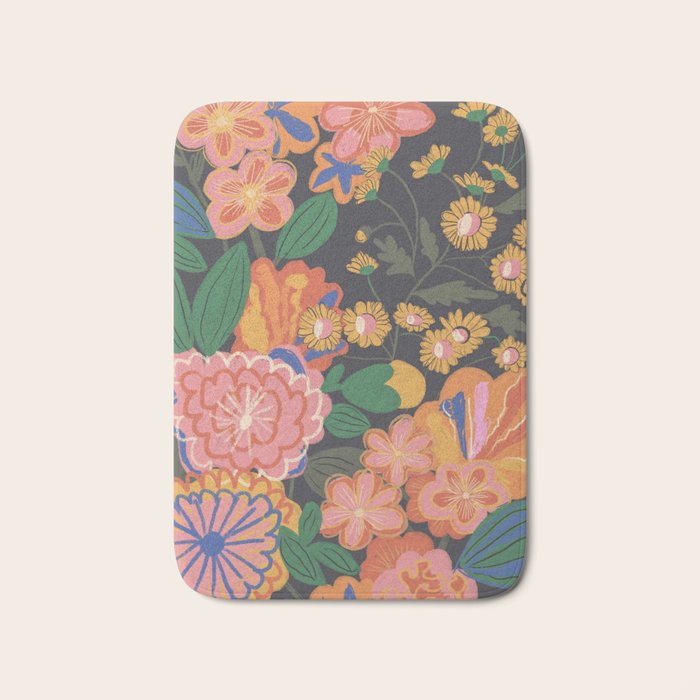 Midnight blossom Bath Mat Gallery Image 1
