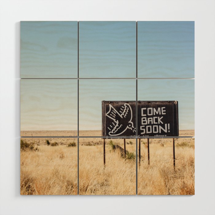 Leaving Marfa Wood Wall Art Gallery Image 1