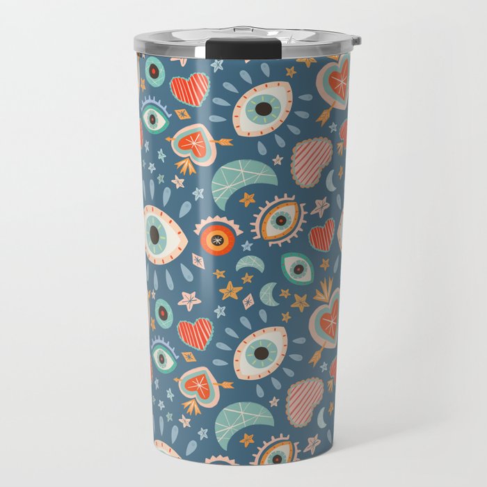 Written in the Stars | Milagros Hearts & Stars Travel Mug Gallery Image 1