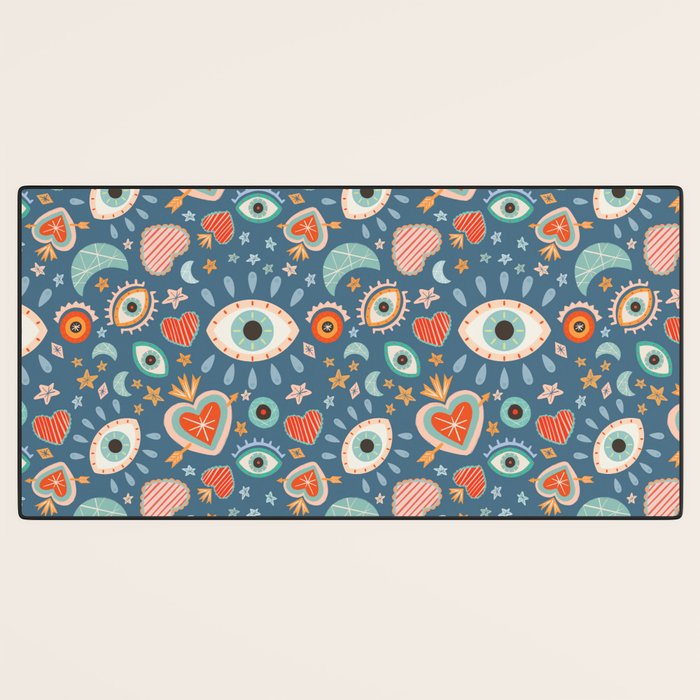 Written in the Stars | Milagros Hearts & Stars Desk Mat Gallery Image 3