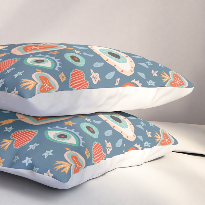 Written in the Stars | Milagros Hearts & Stars Pillow Sham Gallery Image 3