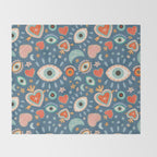 Written in the Stars | Milagros Hearts & Stars Throw Blanket Gallery Image 2