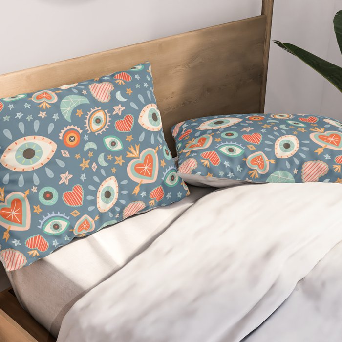 Written in the Stars | Milagros Hearts & Stars Pillow Sham Gallery Image 2