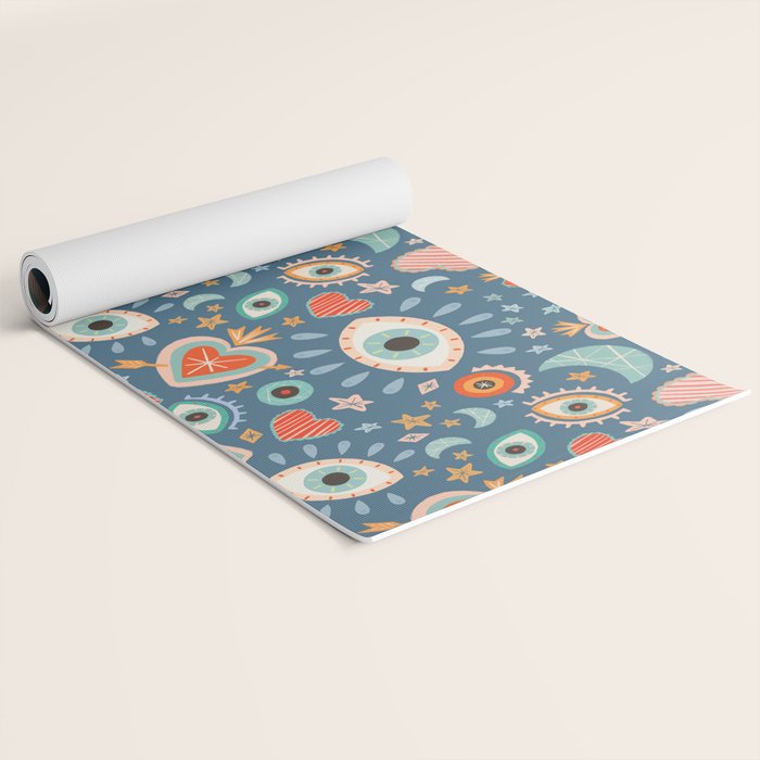 Written in the Stars | Milagros Hearts & Stars Yoga Mat Gallery Image 2
