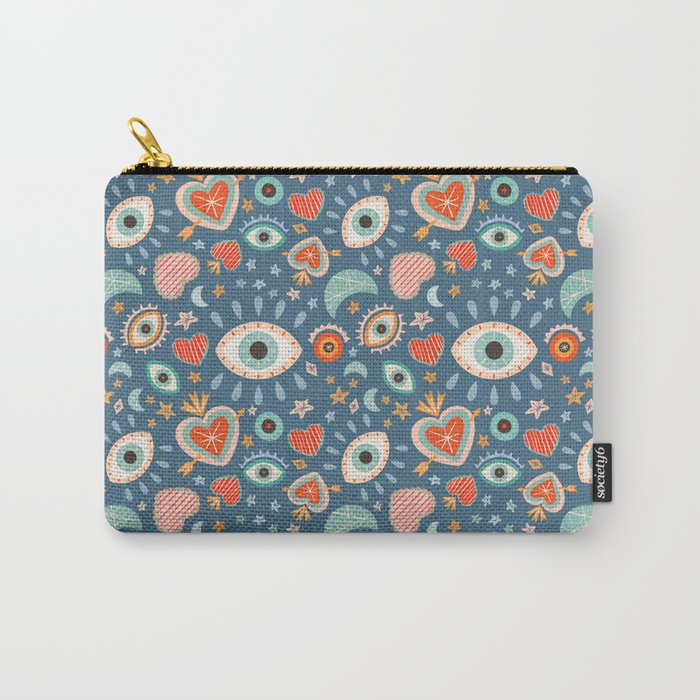 Written in the Stars | Milagros Hearts & Stars Carry All Pouch Gallery Image 1