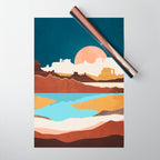 Desert Moon Lake Wrapping Paper Gallery Image 1