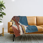 Desert Moon Lake Throw Blanket Gallery Image 1