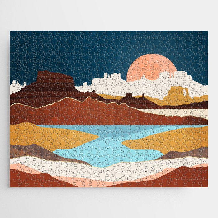 Desert Moon Lake Jigsaw Puzzle Gallery Image 1