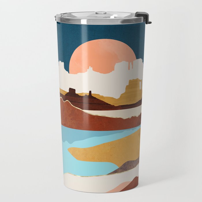 Desert Moon Lake Travel Mug Gallery Image 2