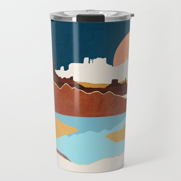 Desert Moon Lake Travel Mug Gallery Image 1