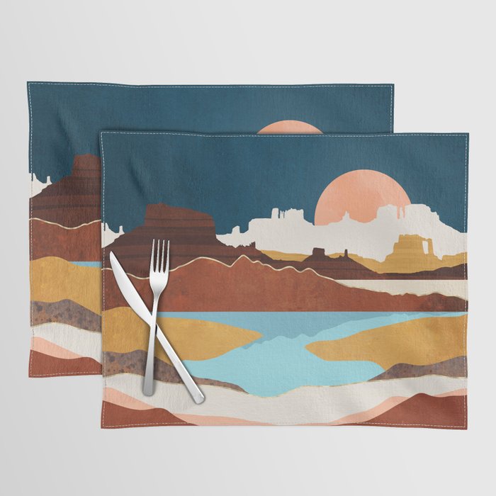 Desert Moon Lake Placemat Gallery Image 1
