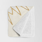 Gold Sunflower Drawing Throw Blanket Gallery Image 3