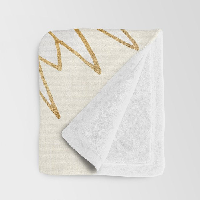 Gold Sunflower Drawing Throw Blanket Gallery Image 3
