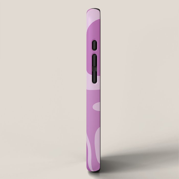 Liquid Swirl Abstract Pattern in Muted Violet Light Purple iPhone Case Gallery Image 2