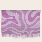 Liquid Swirl Abstract Pattern in Muted Violet Light Purple Wall Hanging Gallery Image 1
