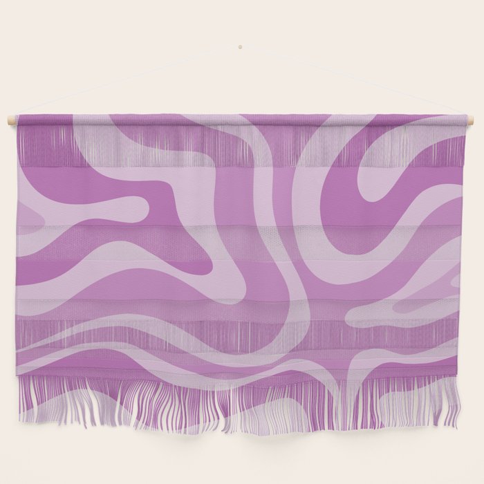 Liquid Swirl Abstract Pattern in Muted Violet Light Purple Wall Hanging Gallery Image 1